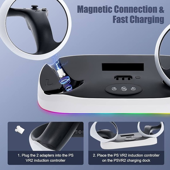 ONLY BASE🚨Charging Station for PS VR2, Kannino PS VR2 Controller Charging Dock - Picture 5 of 8